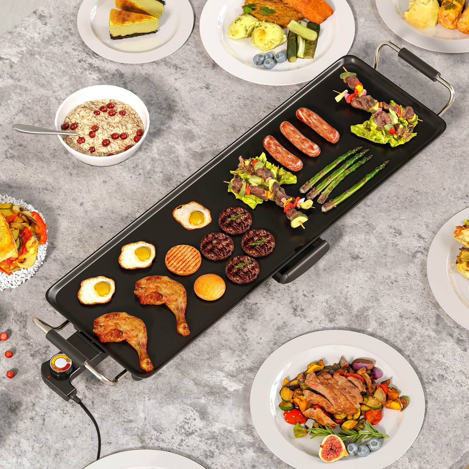 Alt View 1. Costway - Costway 27" Large Electric Griddle with with 4-Level Thermostat Control and Removable Drip Tray - Black.
