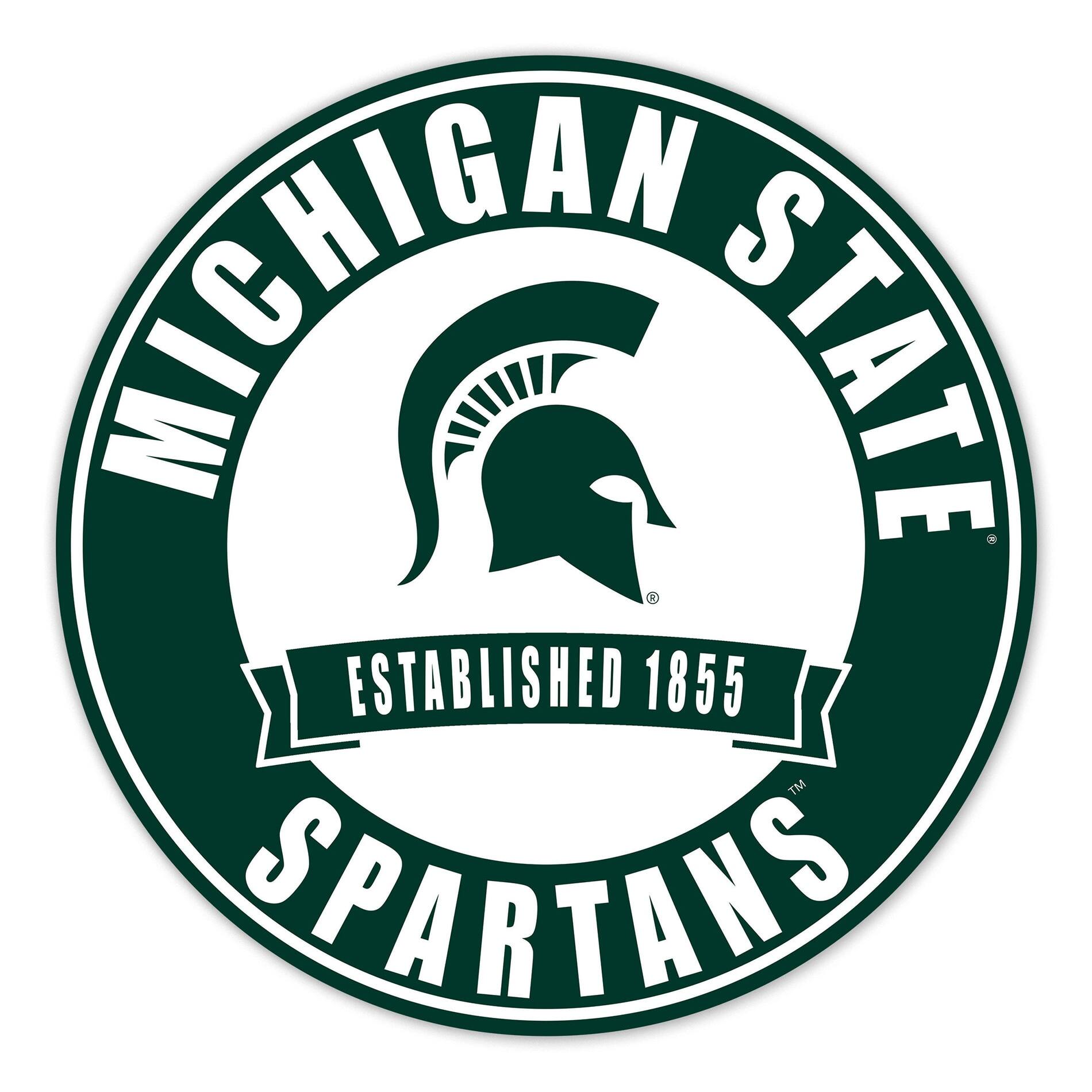 Michigan State Spartans 24" Circle with Banner