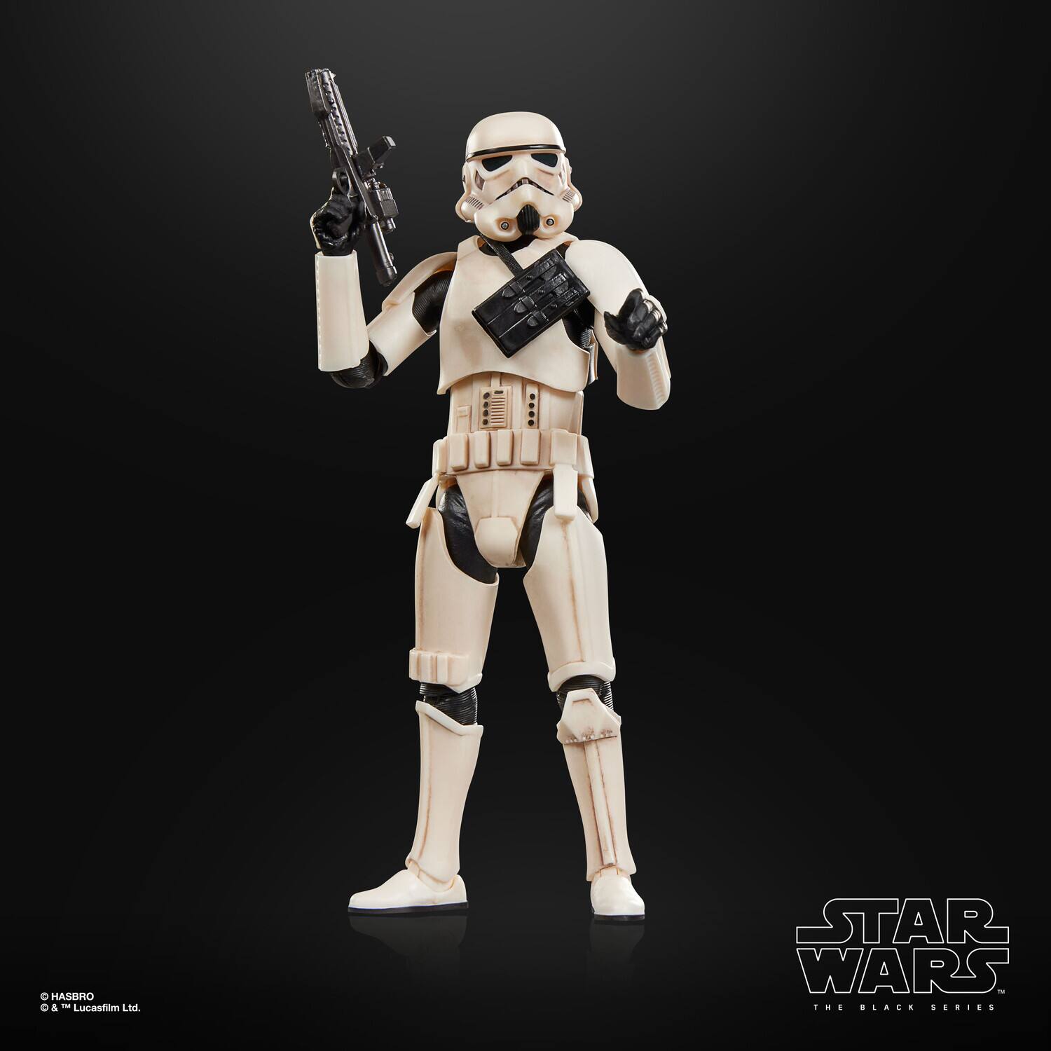 The text on the image reads:

"STAR WARS - THE BLACK SERIES

© HASBRO
& ™ Lucasfilm Ltd."

The text in the image is already correct and grouped properly.