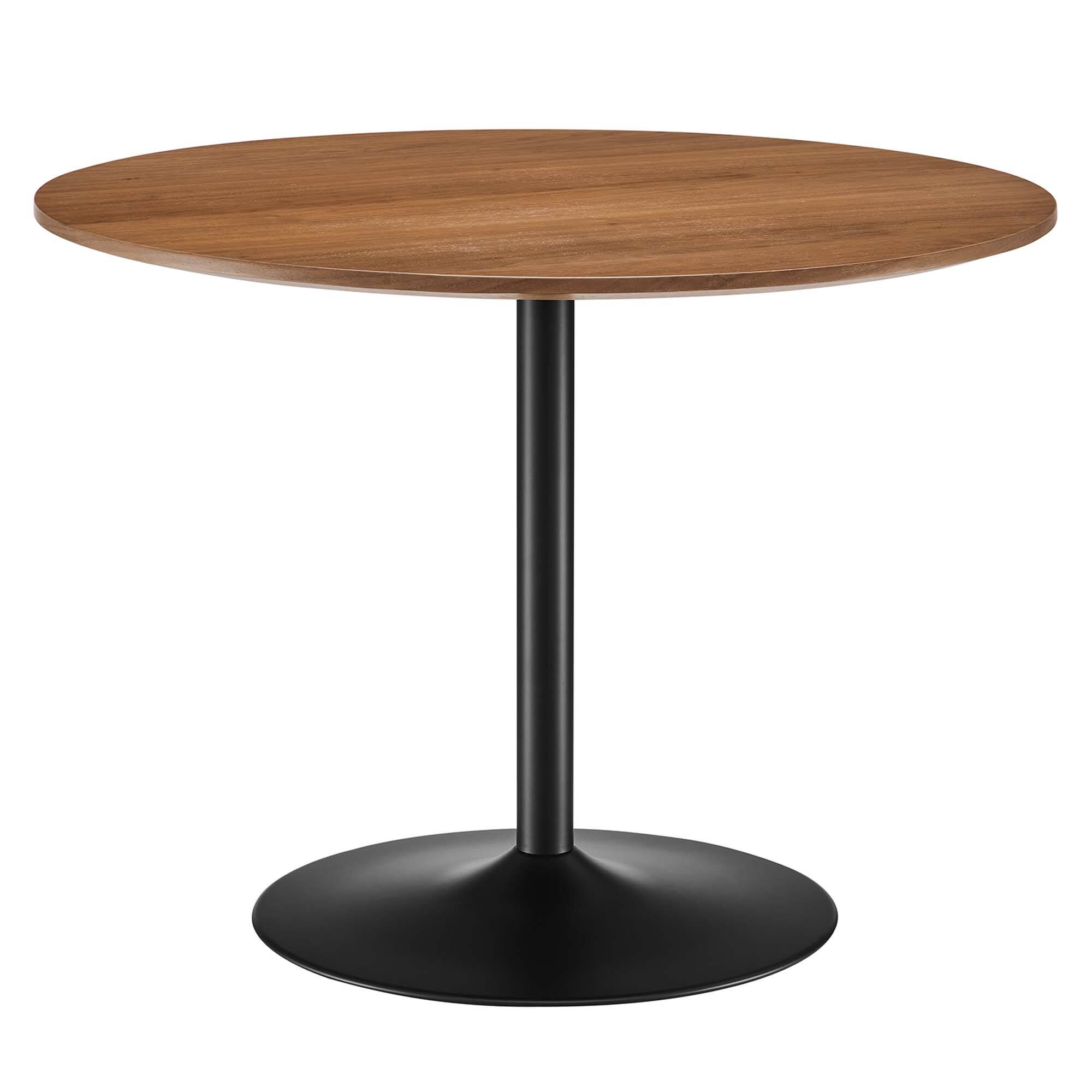 Angle. Modway - Amuse 40" Dining Table by Modway - Black Walnut.