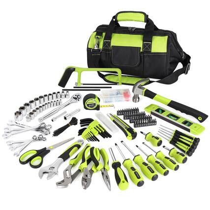 Front. JETRANSPORT - 267-piece Home Tool Set Household Repairing Kit With 13-inch Wide Mouth Open Bag Mechanics Hand For Diy - Default.