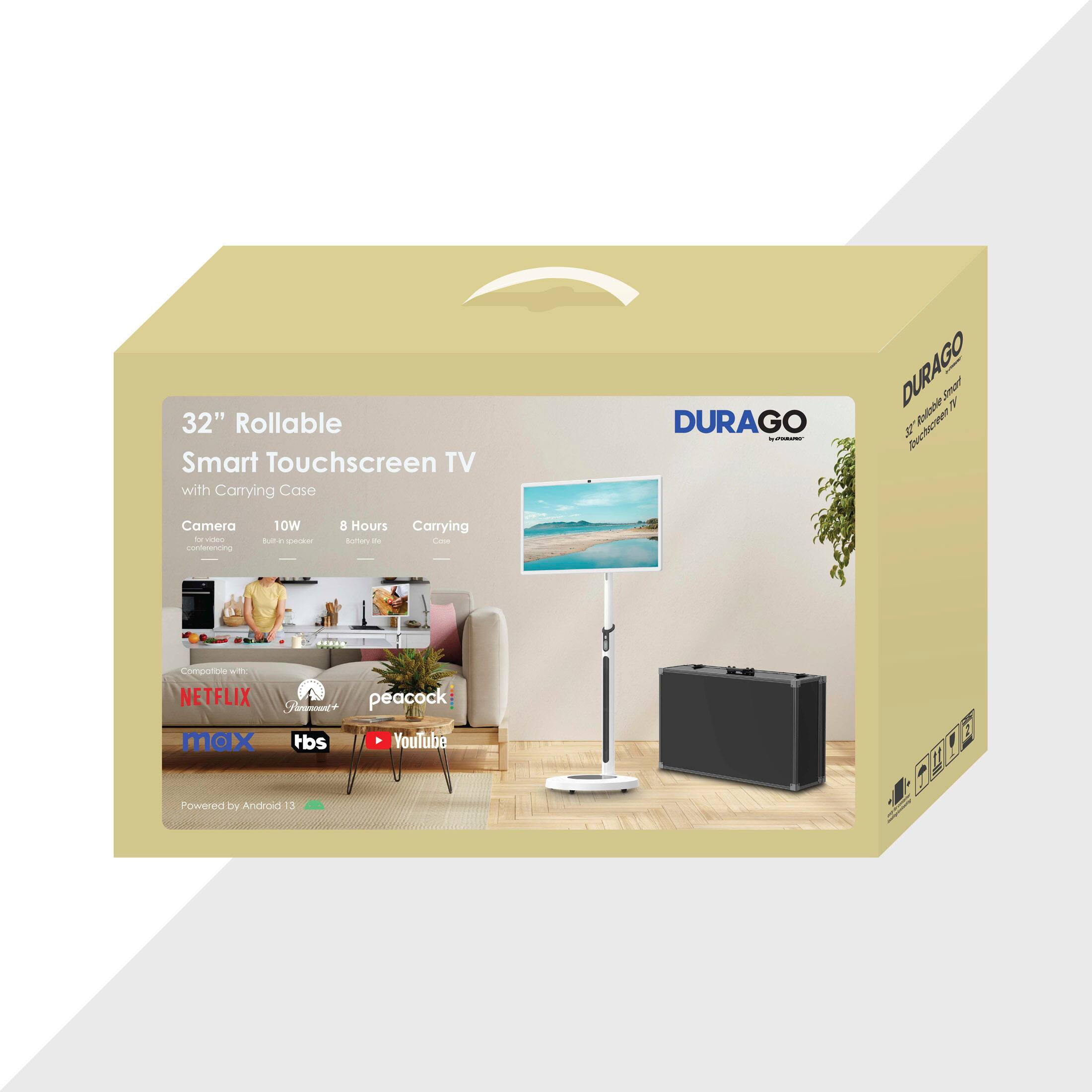 Durago 32" Rollable Smart Touchscreen TV with Carrying Case.