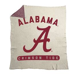 Logo Brands - Alabama Crimson Tide 50" x 60" Luxe Dreams Throw Blanket - Oatmeal