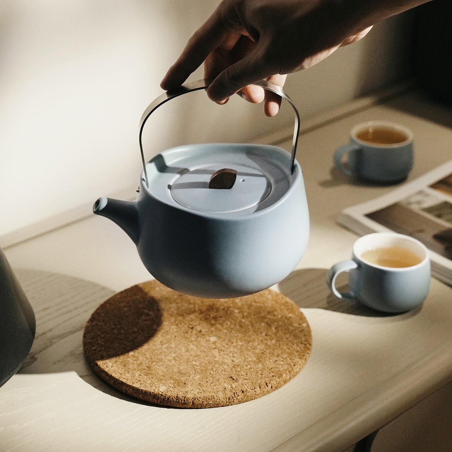 OHOM - Leiph Self-heating Teapot Set - Verde - Green