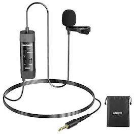 Neewer - 3.5mm TRRS Lavalier Mic, Plug & Play, Omnidirectional, Gain Control, CM10
