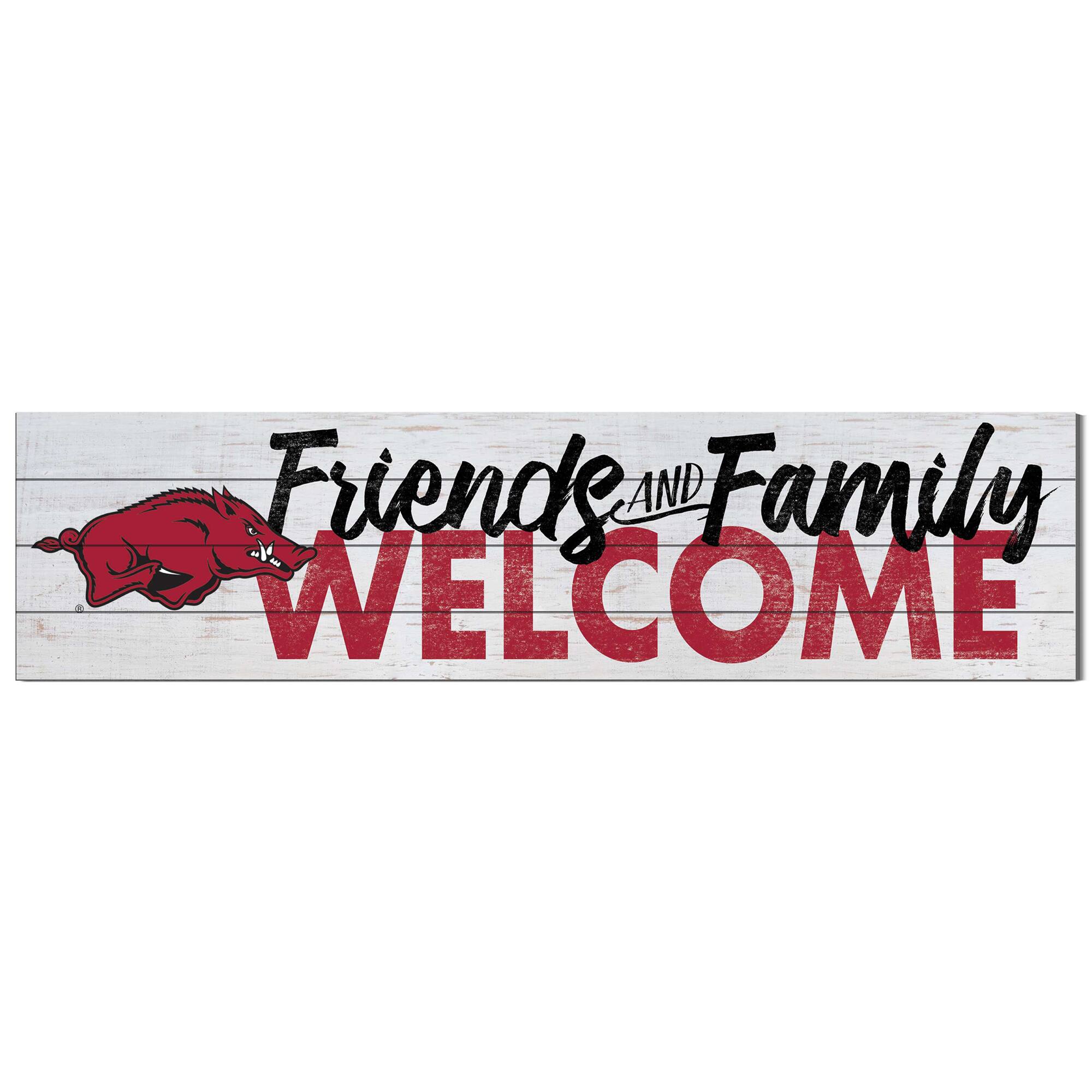 Arkansas Razorbacks 10'' x 40'' Friends & Family Welcome Sign