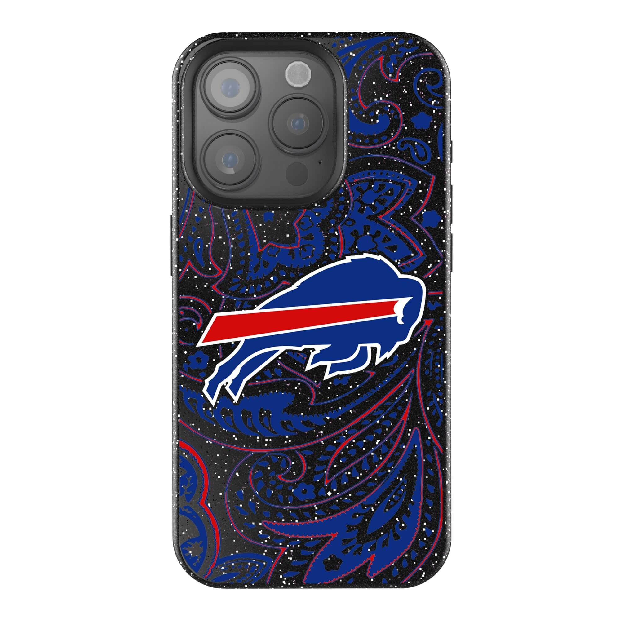 Keyscaper - NFL - Buffalo Bills Paisley Bling iPhone Case - 14 - Black