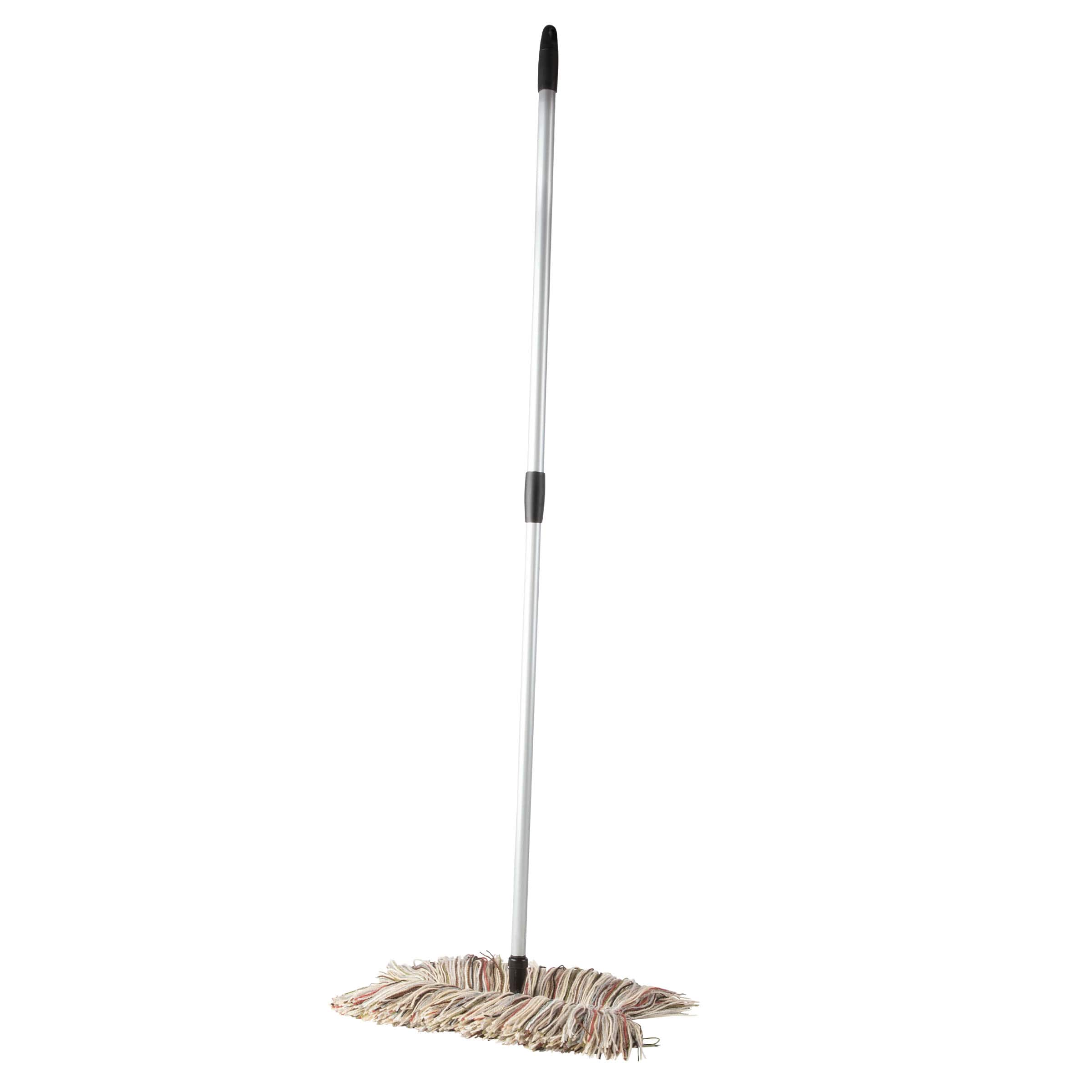 Kings County Tools - Dust Mop for Hardwood Floors Extendable Duster Wand with 59” Long Telescoping Handle and Washable Wool Floor Mop Head