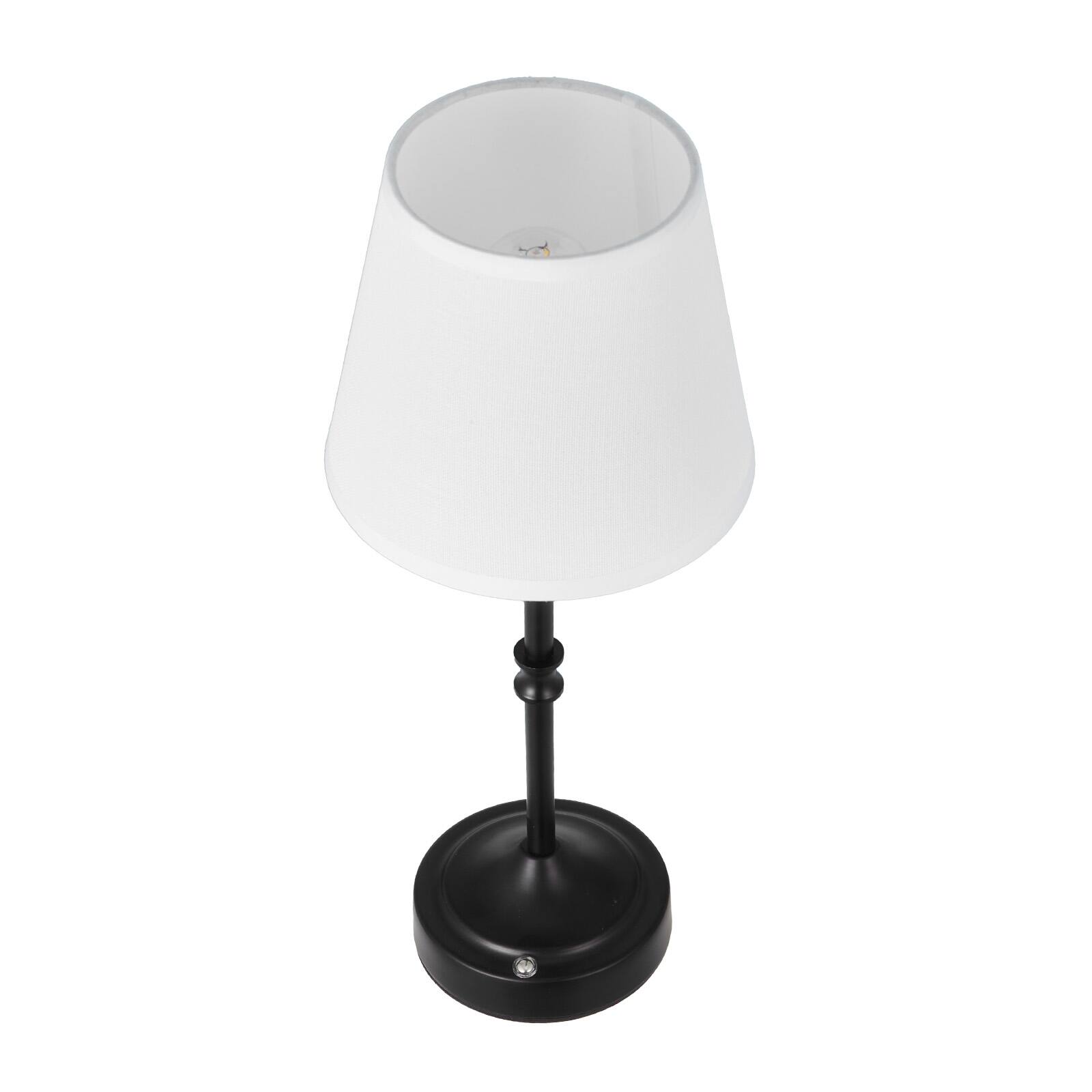 Alt View 5. VEVOR - Cordless Table Lamp, 2 Pack, 5200mAh Built-in Rechargeable Battery Desk Lamp, 3-Level Brightness, Fabric Shade - Black.