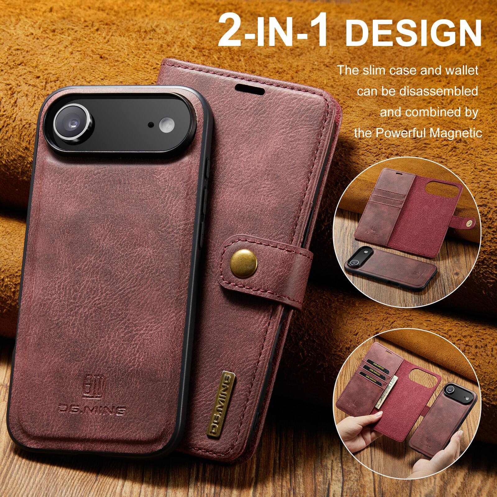 2-IN-1 DESIGN

The slim case and wallet can be disassembled and combined by the Powerful Magnetic
