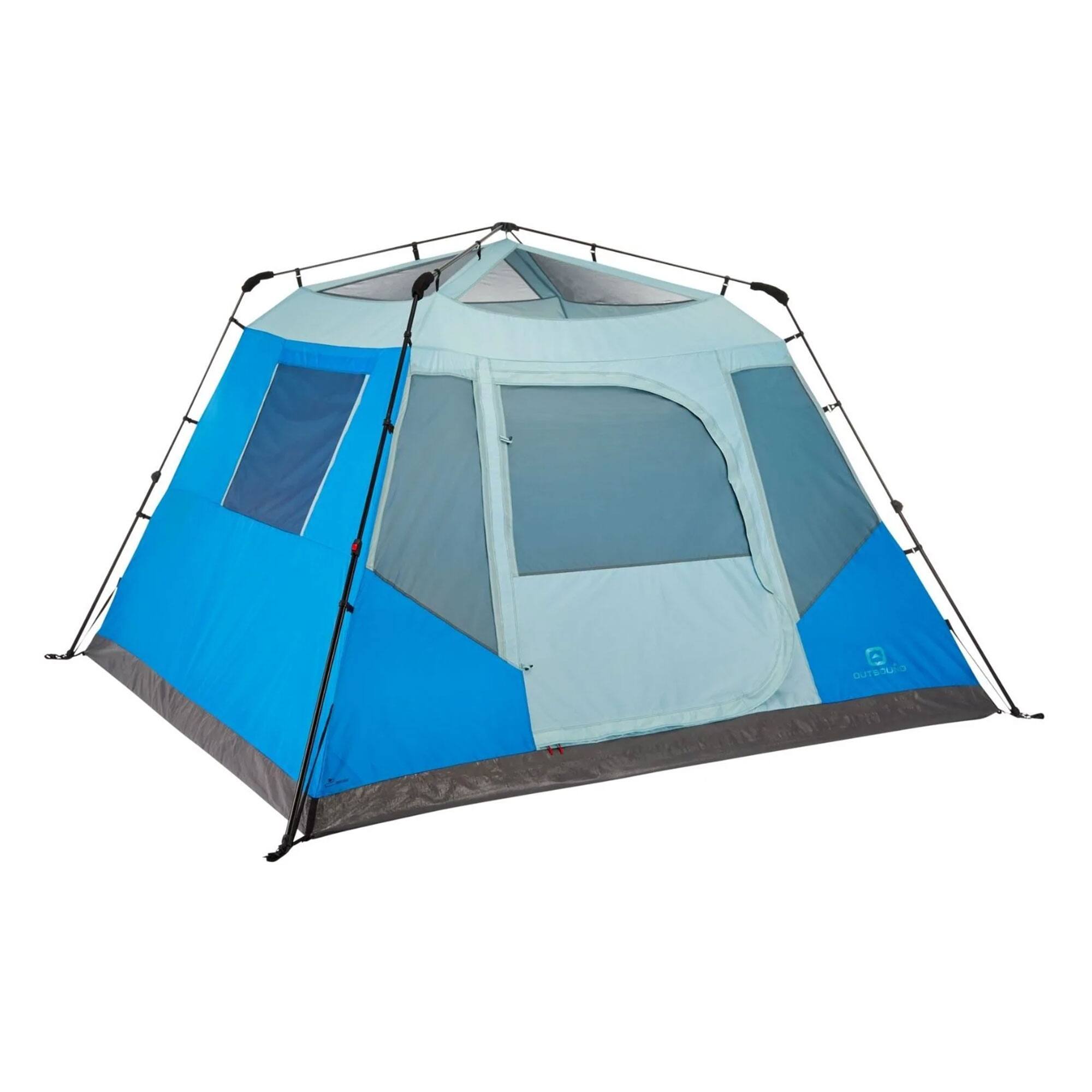 Alt View 10. Outbound - Outbound QuickCamp 6 Person 3 Season Cabin Tent with Rainfly and Carry Bag, Blue - Multi.