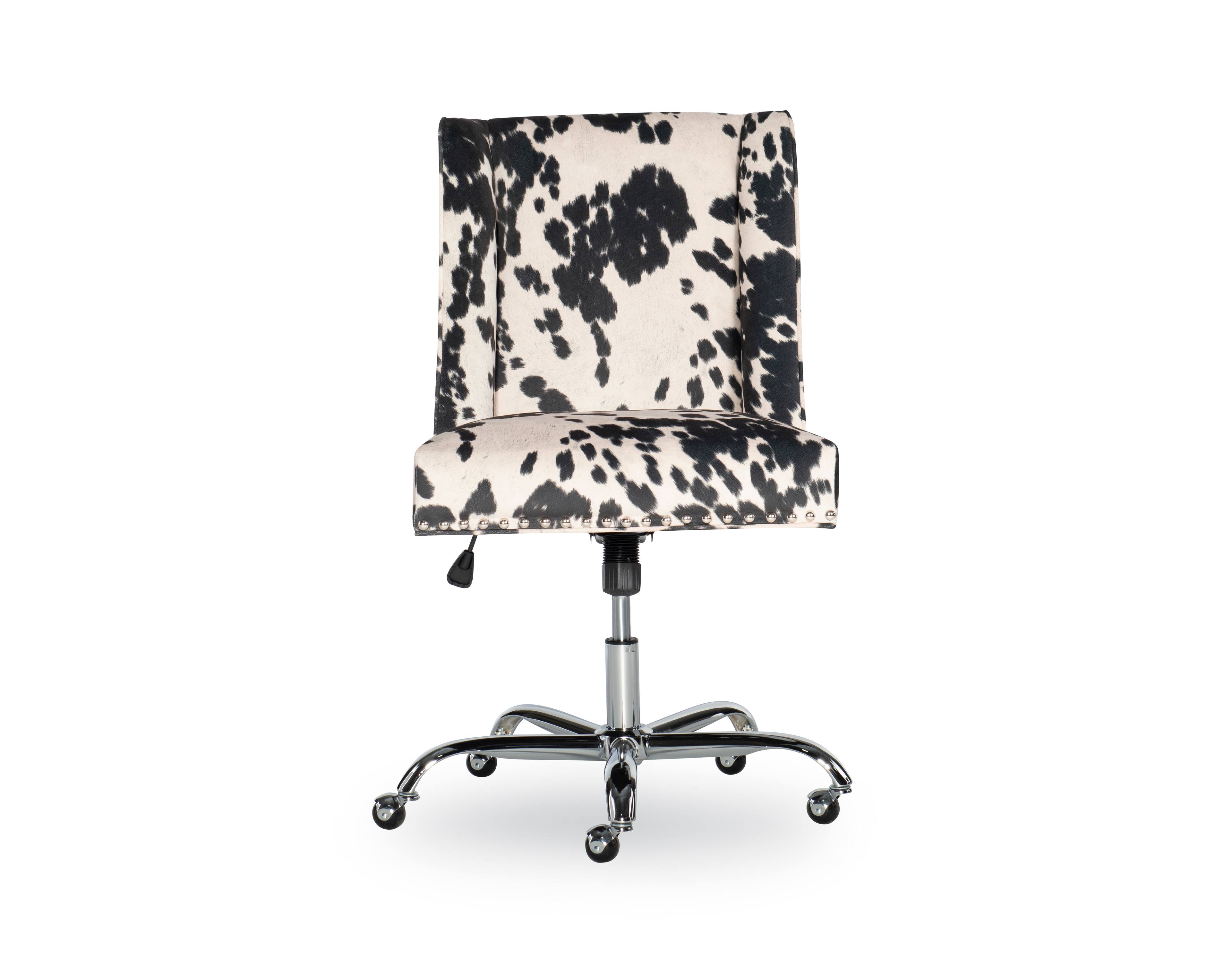 Alt View 11. Linon Home Décor - DC Series Vinyl & Molded Foam Drafting Chair - Black and White.