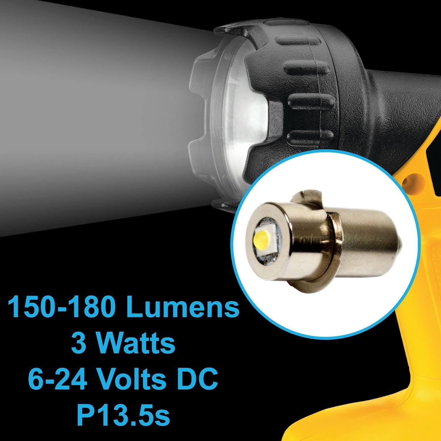 150-180 Lumens  
3 Watts  
6-24 Volts DC  
P13.5s