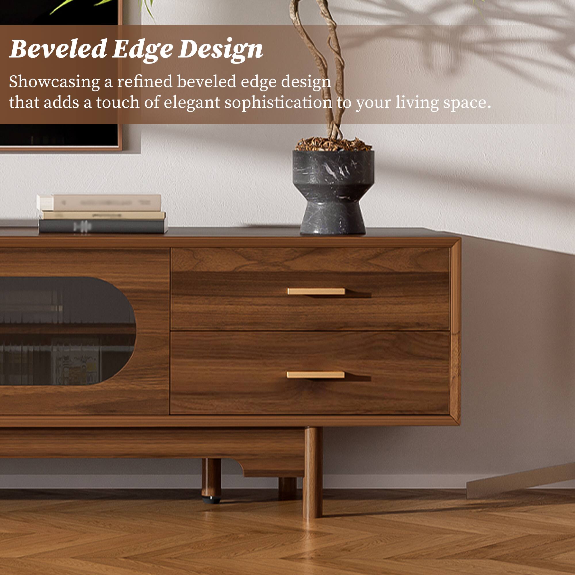 Beveled Edge Design  
Showcasing a refined beveled edge design that adds a touch of elegant sophistication to your living space.