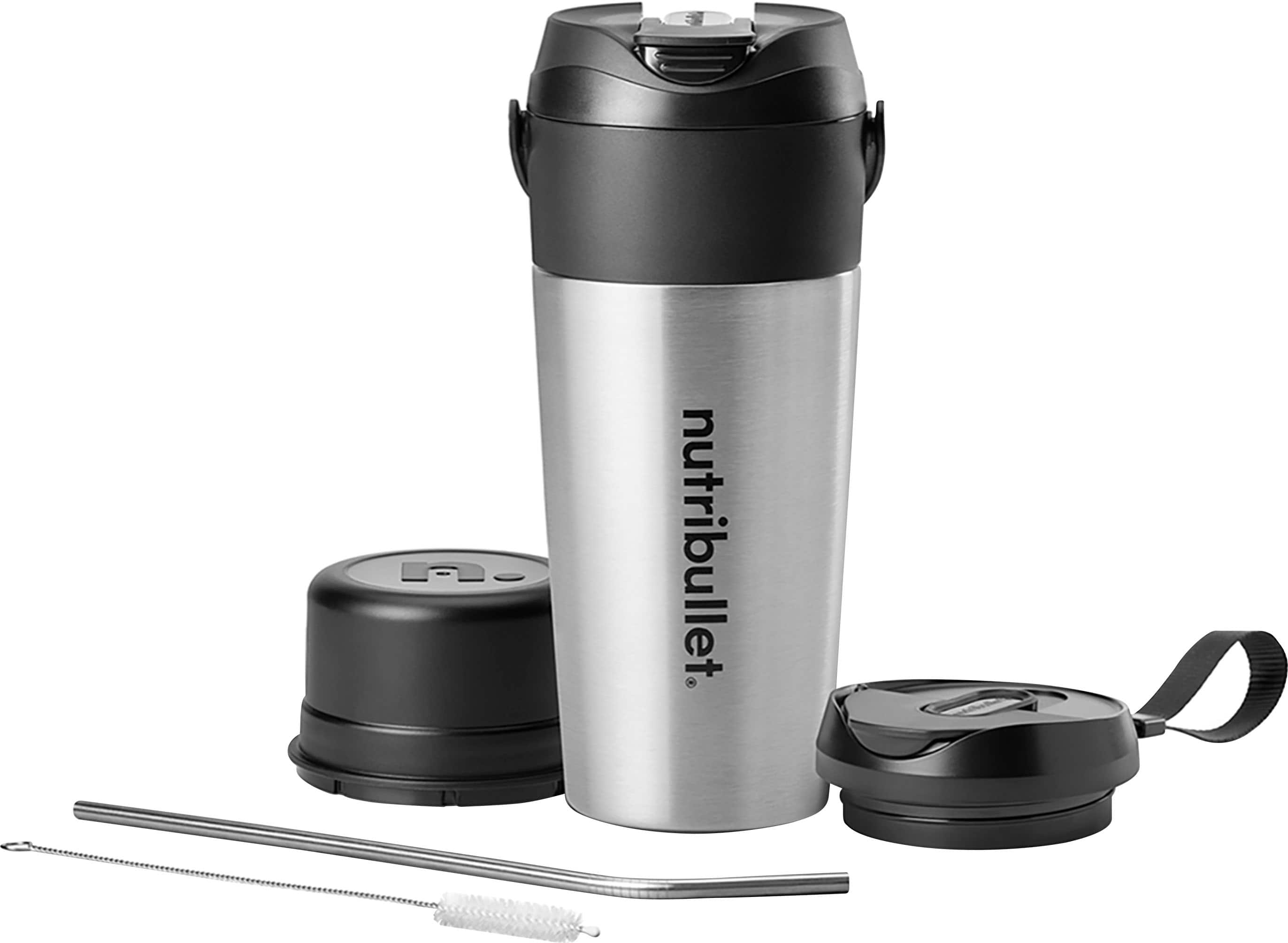 Alt View 11. NutriBullet - Flip Insulated Portable Blender - Stainless Steel.