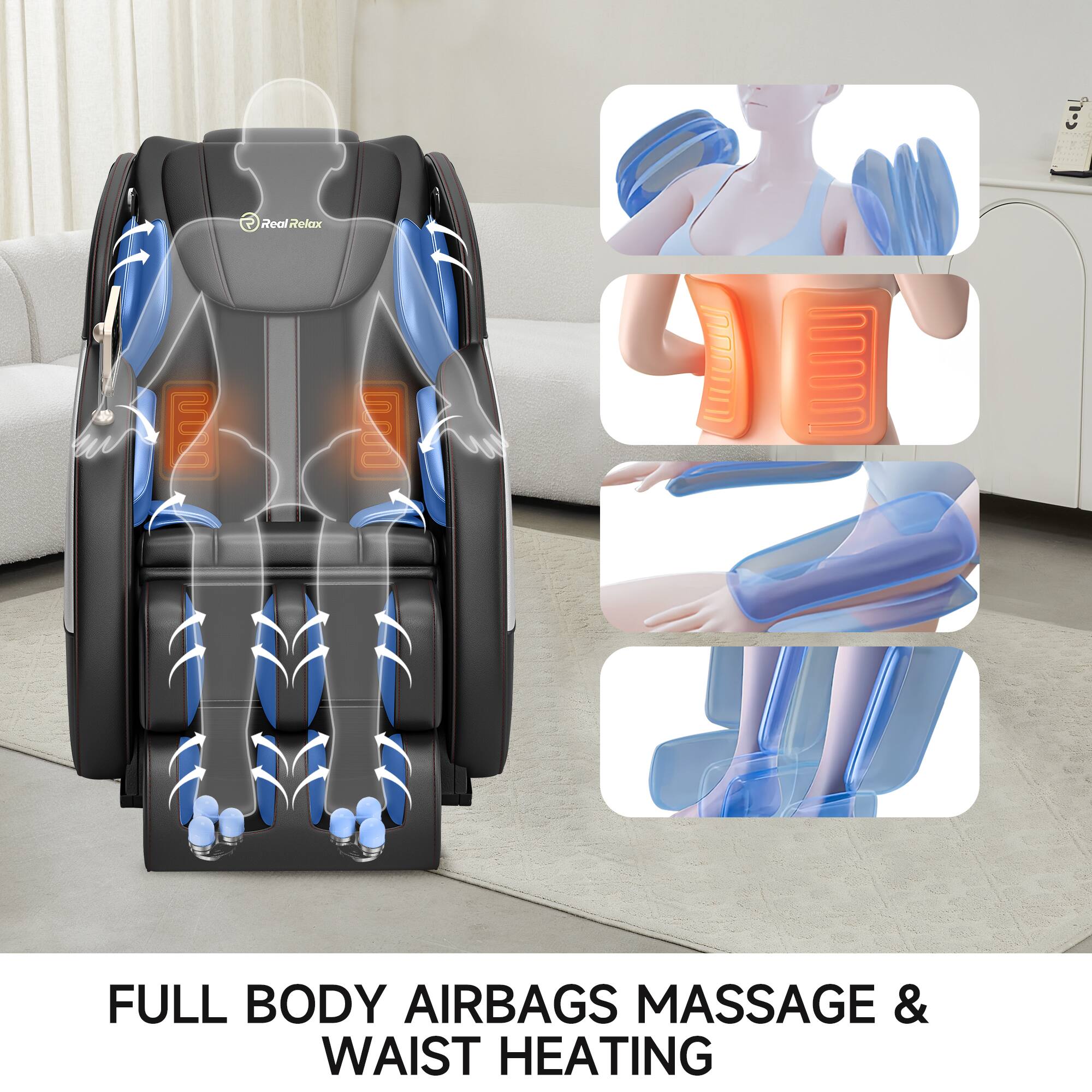 FULL BODY AIRBAGS MASSAGE & WAIST HEATING
