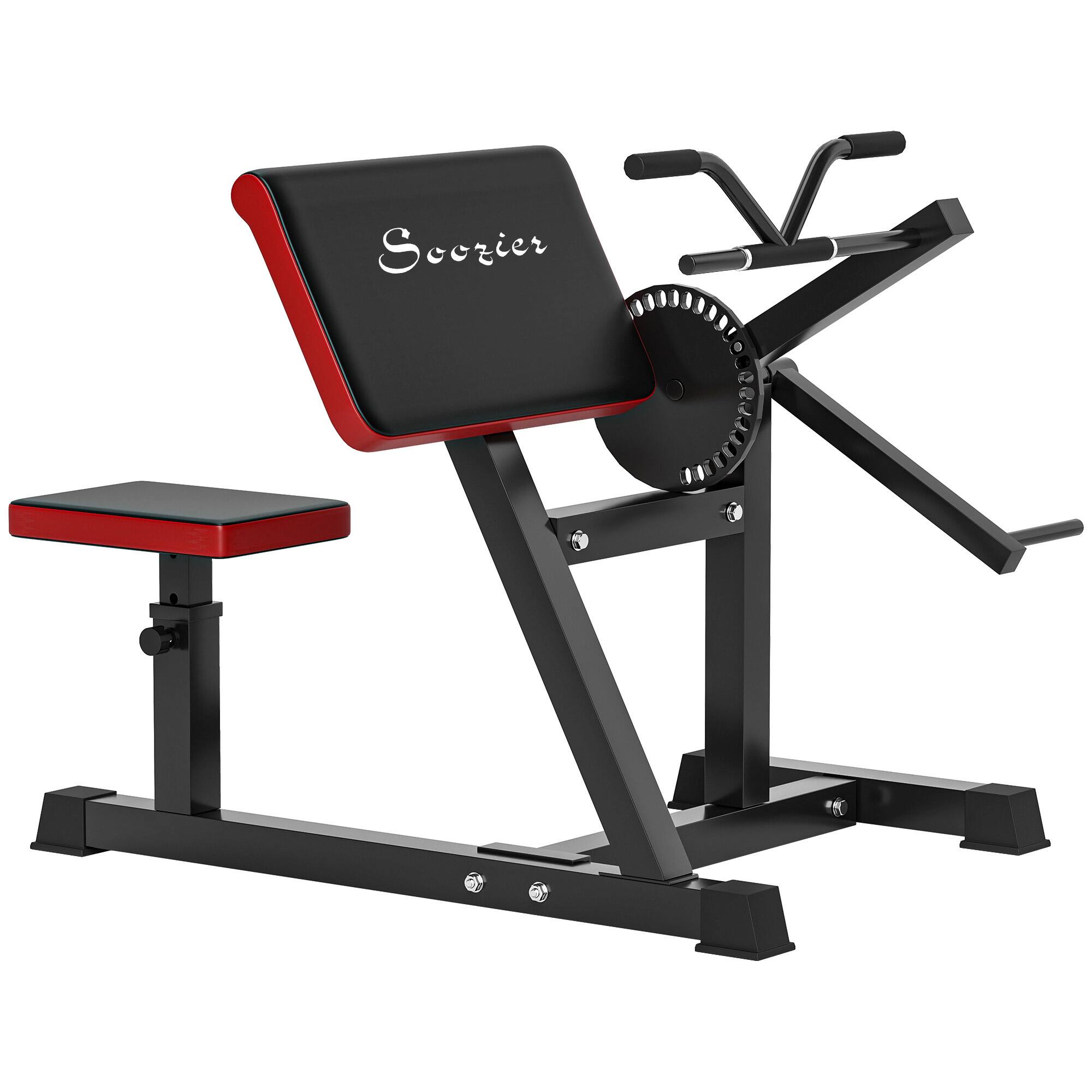 Front. Soozier - 2-In-1 Bicep Preacher Curl Bench with Adjustable Seat and Elbow Cushion - Black.