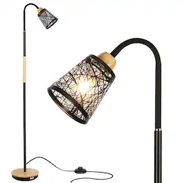 Oumilen - 54" Standing Lamp with Foot Switch & E26 Base for Living Room, Bedroom, Office