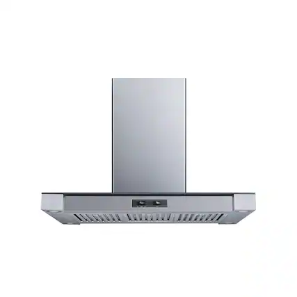 Front. Winflo - Winflo 36 inch Convertible 300-CFM Stainless Steel Island Range Hood - Stainless Steel.