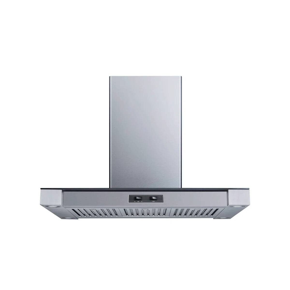 Front. Winflo - Winflo 36 inch Convertible 300-CFM Stainless Steel Island Range Hood - Stainless Steel.