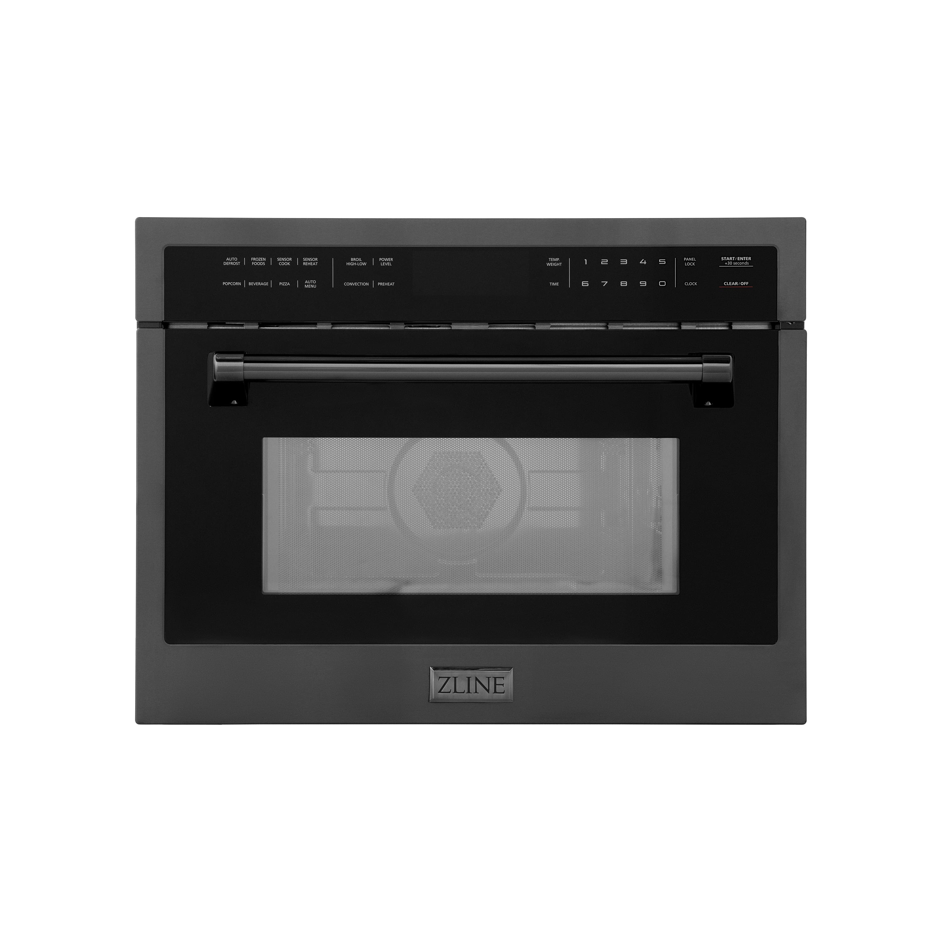 Front. ZLINE - 24" Built-in Convection Microwave Oven - Black.