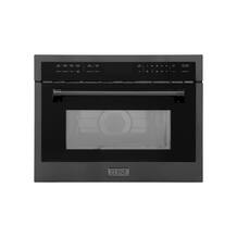Front. ZLINE - 24" Built-in Convection Microwave Oven - Black.