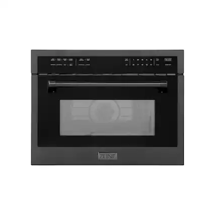 Front. ZLINE - 24" Built-in Convection Microwave Oven - Black.
