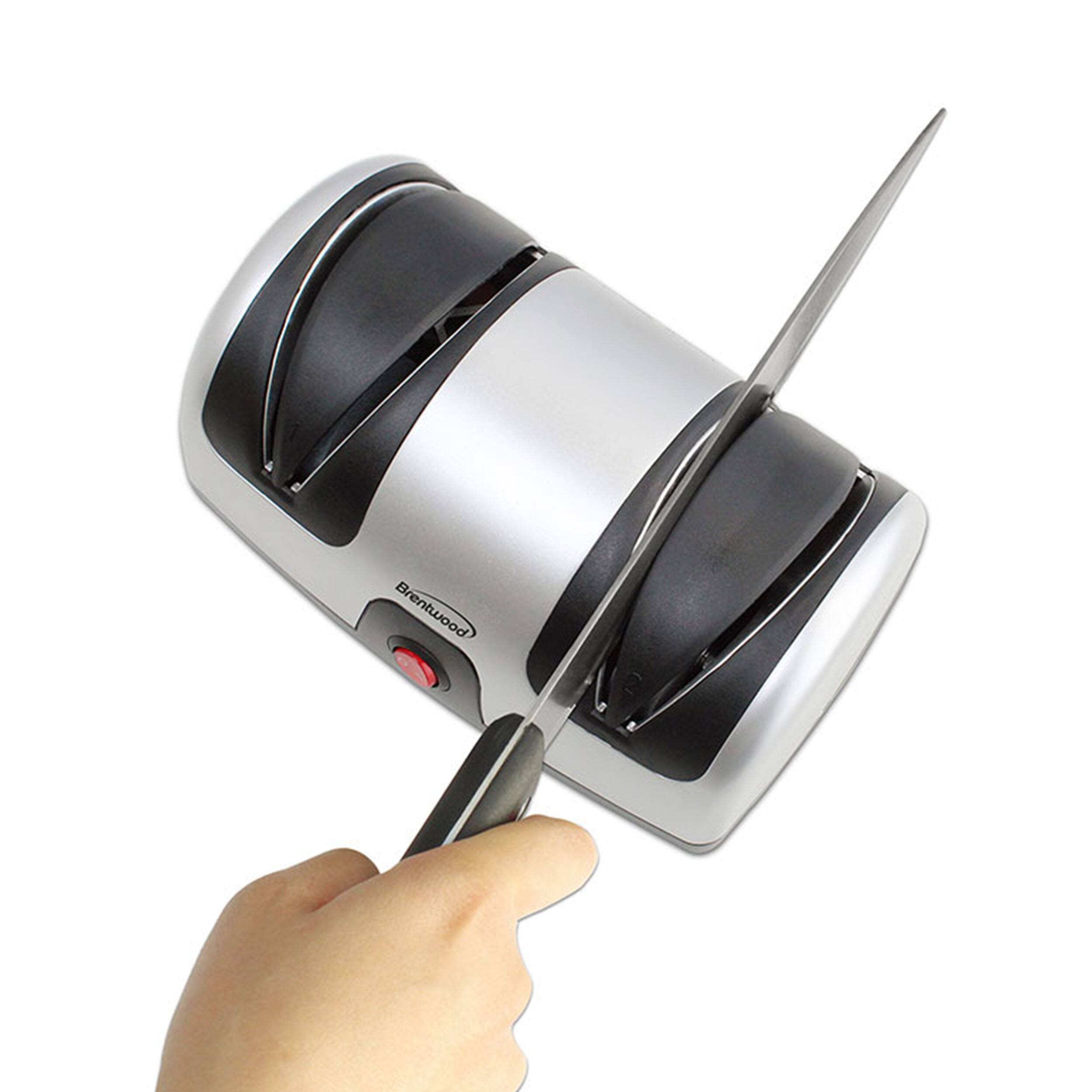 Alt View 4. Brentwood - Brentwood Electric Knife Sharpener - Silver.