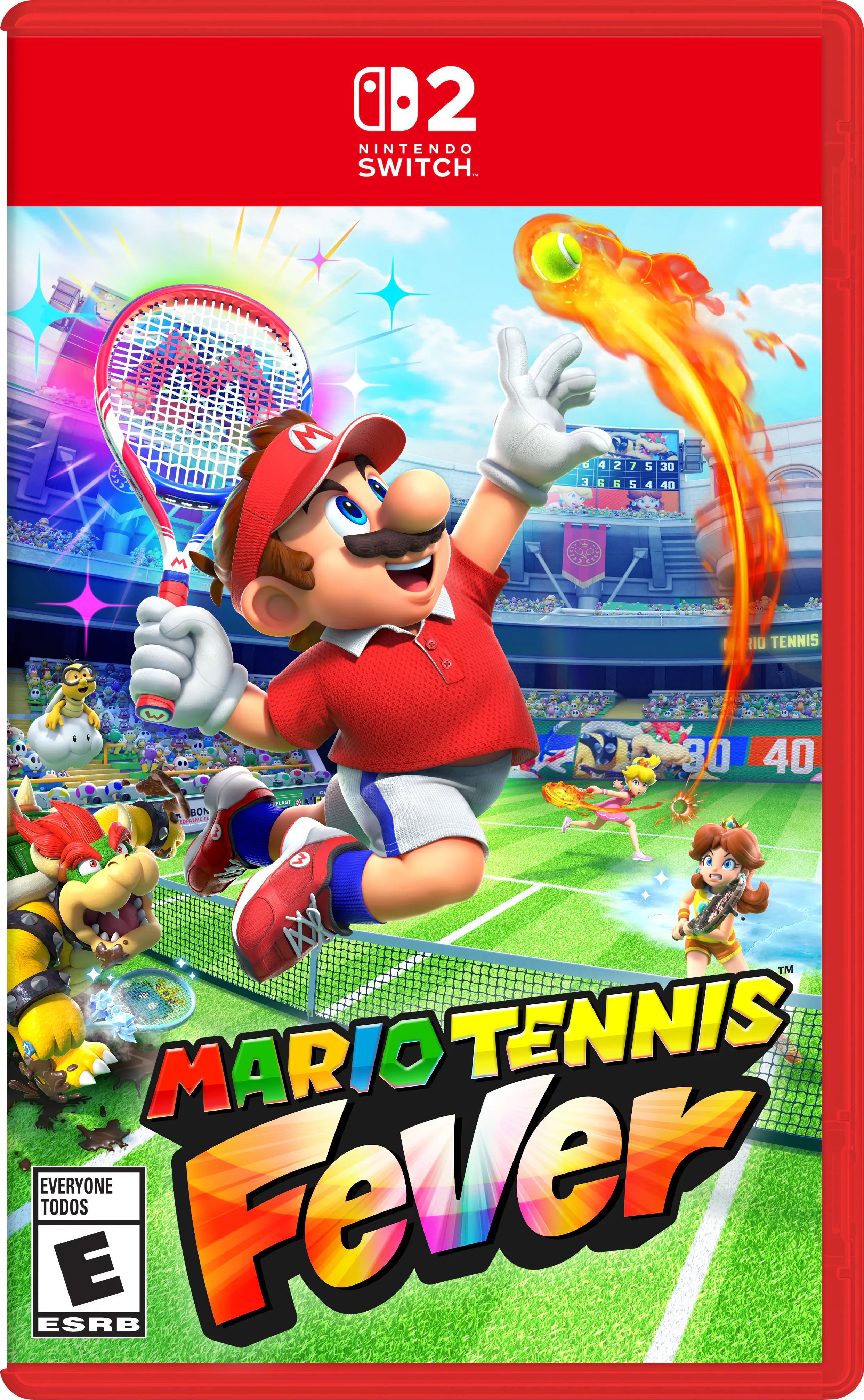 2 NINTENDO SWITCH - Z S a 427530 4 2 7 S 30 3 3665440 5 6 S 4 40 M 10 TENNIS 30 40 rL se BON adiea  TM MARIO ARIOTENNIS ESRB TODOS EVERYONE E Fever - RP (Rating Pending)