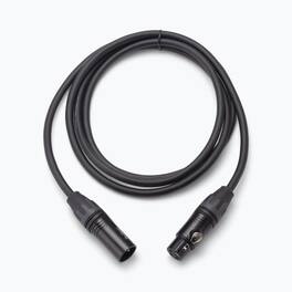 On Stage Stands - On-Stage Production-Grade MC-3 Microphone Cable (Gold Plated XLR to XLR Connectors, Double Braided Jacket, Semiconductor - Black