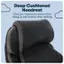 Alt View 12. Serta - Big & Tall with Smart Layers Technology and AIR Lumbar Bonded Leather Executive Chair - Black.
