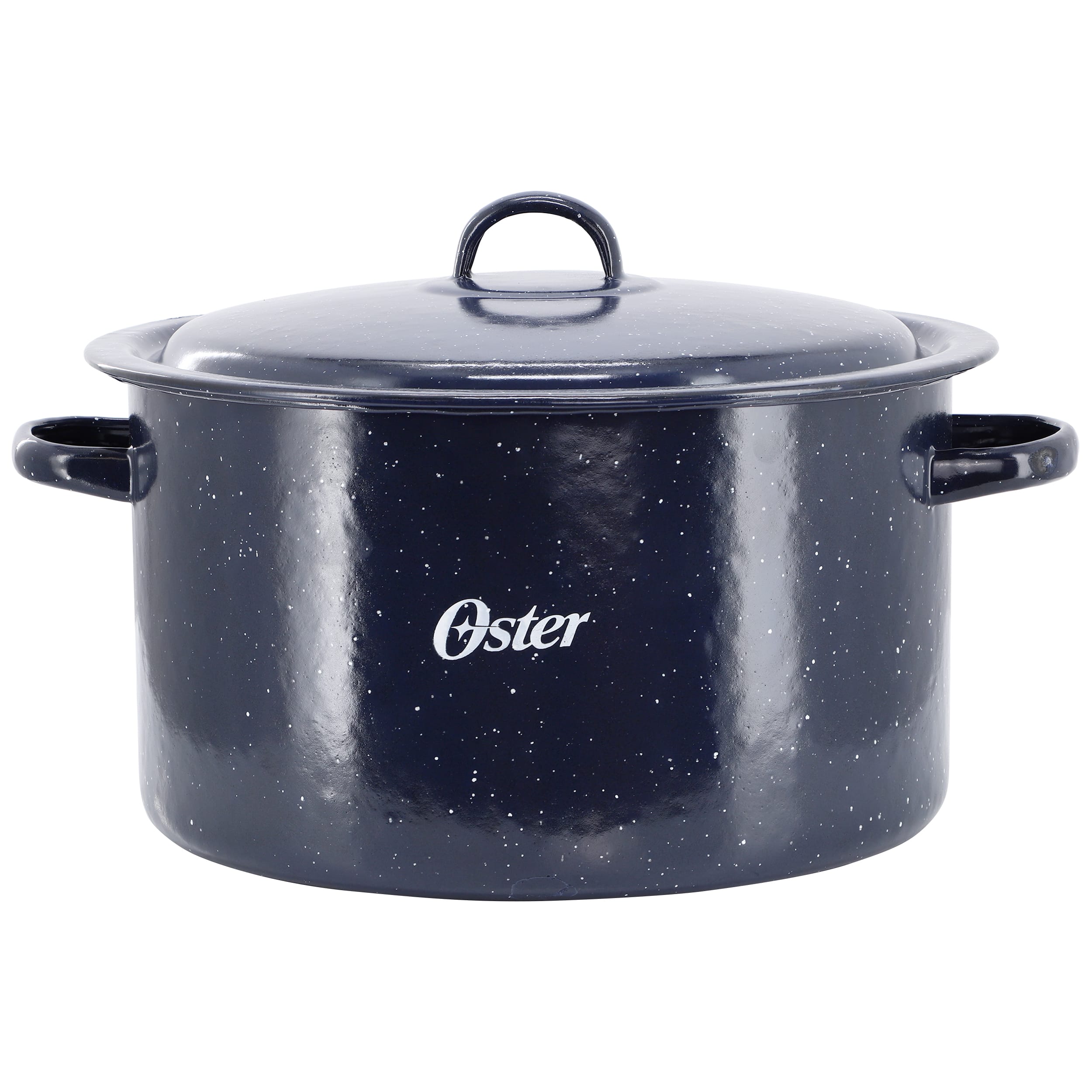 Oster - Castillo 11 Quart Enamel on Steel Stock Pot with Lid - Blue