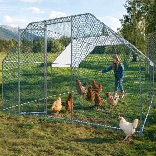 Alt View 9. Winado - 13FT Large Walk in Chicken Coop Hen House Farm Rabbit Cage Poultry Run for Garden.