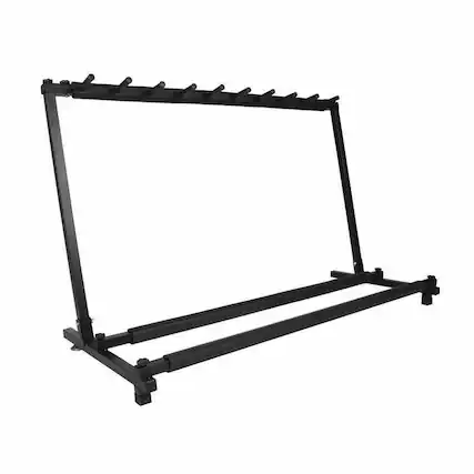 Front. Winado - Guitar Stand 9 Holder Guitar Folding Stand Rack Band Stage Bass Acoustic Guitar.
