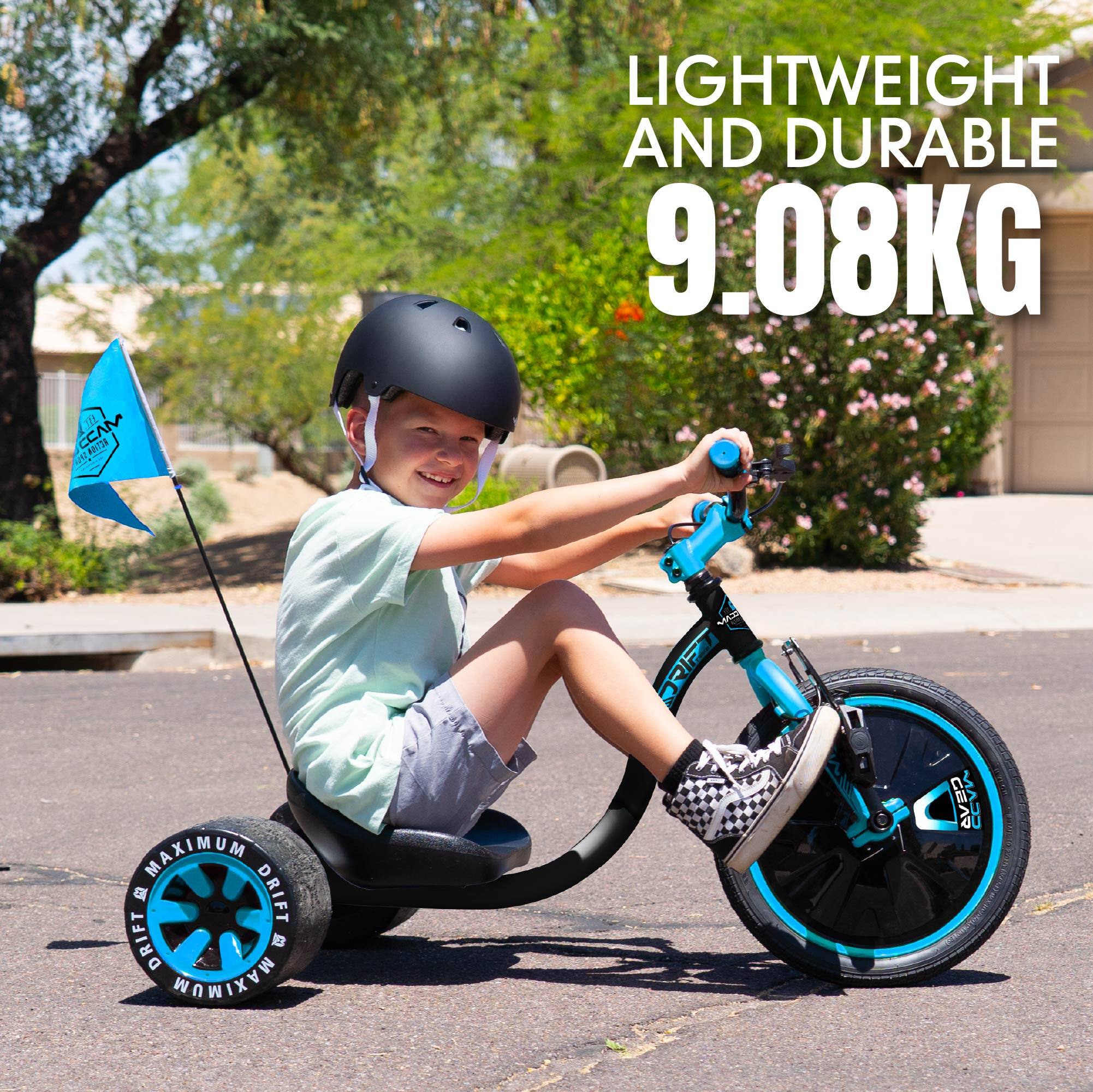 Drift Trike for Kids Ages 5+ – Big Wheel Ride On with Adjustable Seat ...