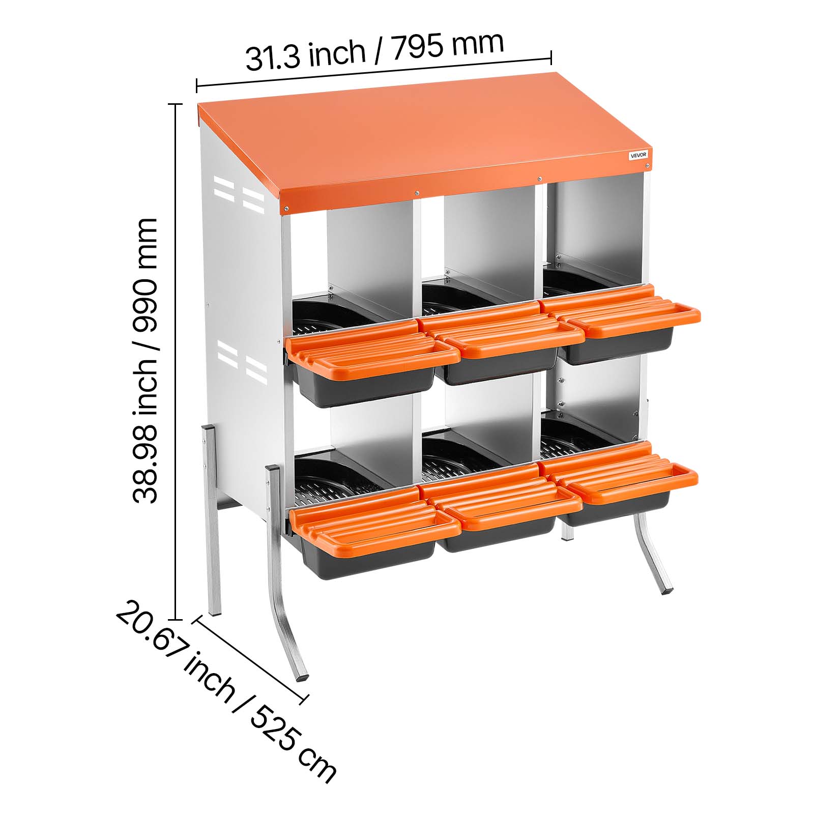 31.3 inch / 795 mm  
38.98 inch / 990 mm  
20.67 inch / 525 cm