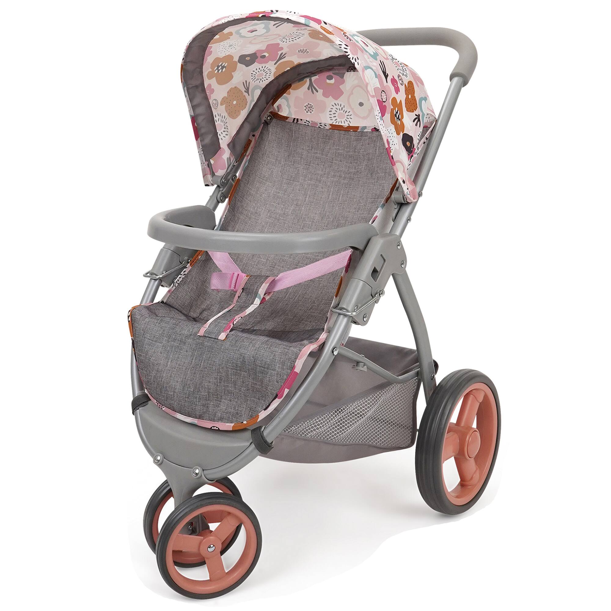 Front. 509 Crew - 509 Crew - Melange Flora - Mabelle 3-Wheel Doll Jogger Stroller - Dolls 24", 3+.