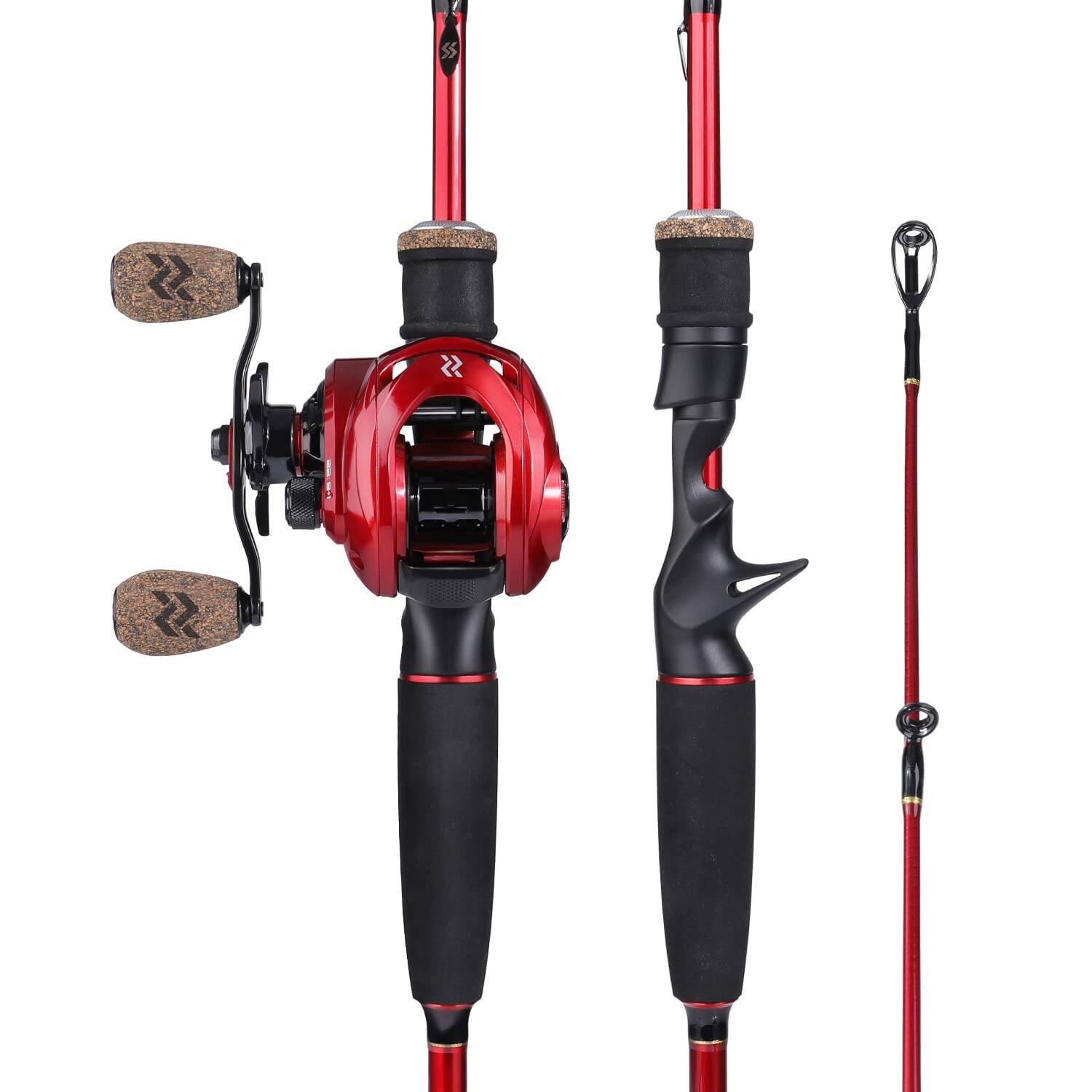 Alt View 1. NICHOLAS KLEIN - Fishing Rod And Reel Combo 2 piece /mh Pole With Baitcasting Set Baitcaster - Purple-MH Rod-Right Handed 5.9ft-2pcs-Fast.