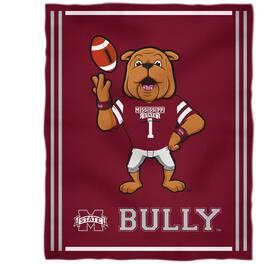 Vive La Fete - Mississippi State Bulldogs 36'' x 48'' Children's Mascot Plush Blanket - Multicolor