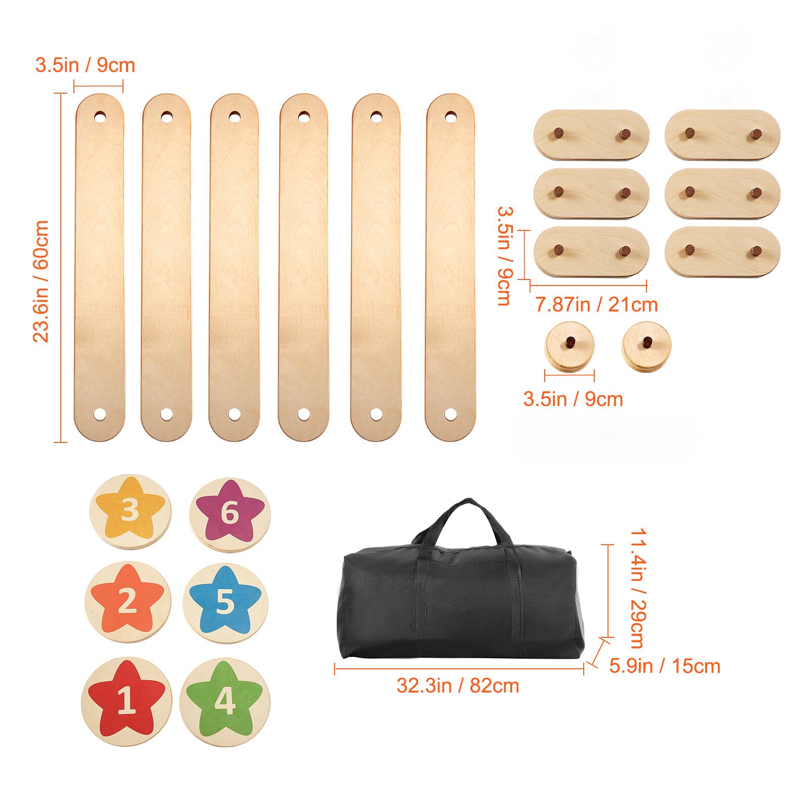 - 3.5in / 9cm
- 23.6in / 60cm
- 7.87in / 21cm
- 3.5in / 9cm
- 11.4in / 29cm
- 5.9in / 15cm
- 32.3in / 82cm