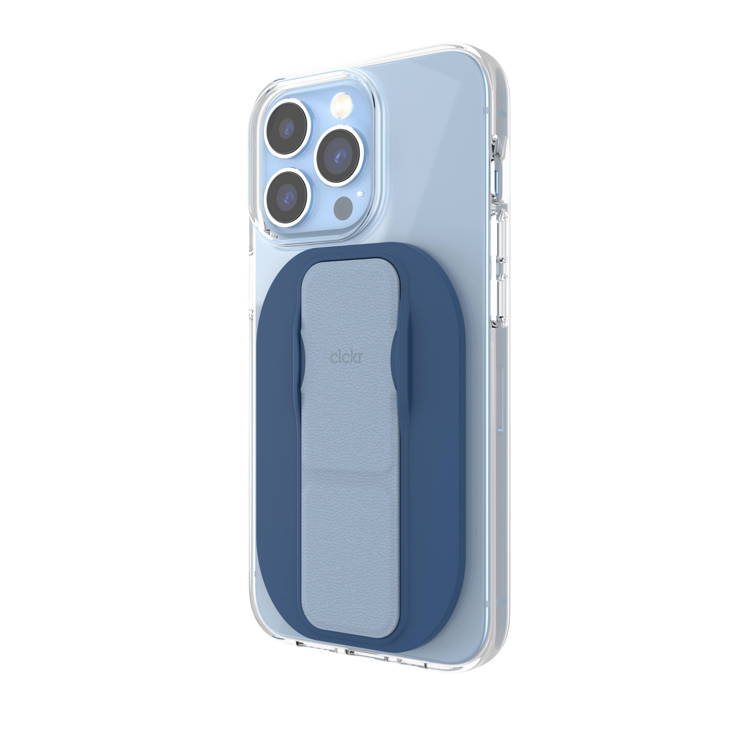 Alt View 11. CLCKR - Phone Grip and Stand for MagSafe Compatible Phones - Blue.