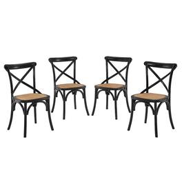 Modway - Gear Dining Side Chair Set of 4 - Black