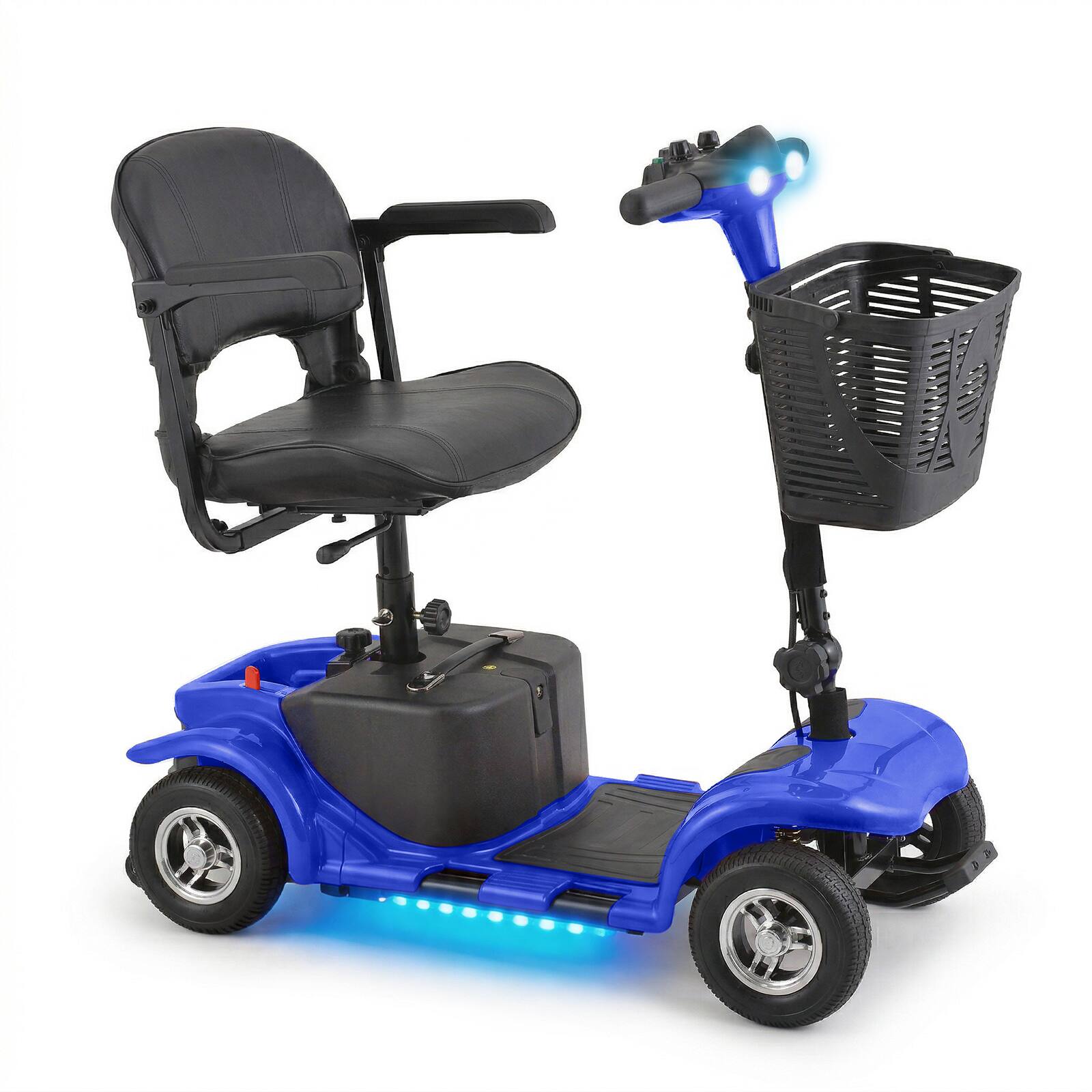 Hover Heart - 4 Wheel Electric Mobility Scooter for Seniors & Adults - Compact Travel Scooter with Basket and Horn - Blue price history on PriceWatchPro