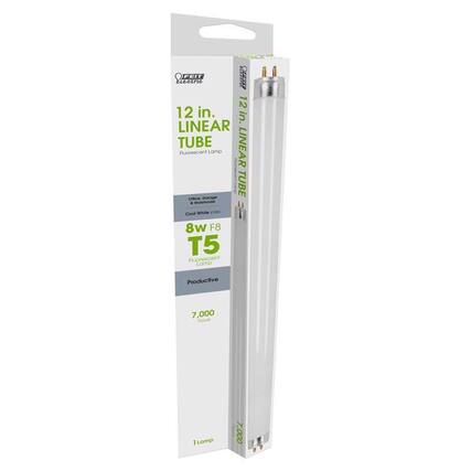 FEIT Electric
12 in. LINEAR TUBE
Fluorescent Lamp
8w F8
T5
Fluorescent Lamp
Cool White 4100K
Productive
7,000 Hours
1 Lamp