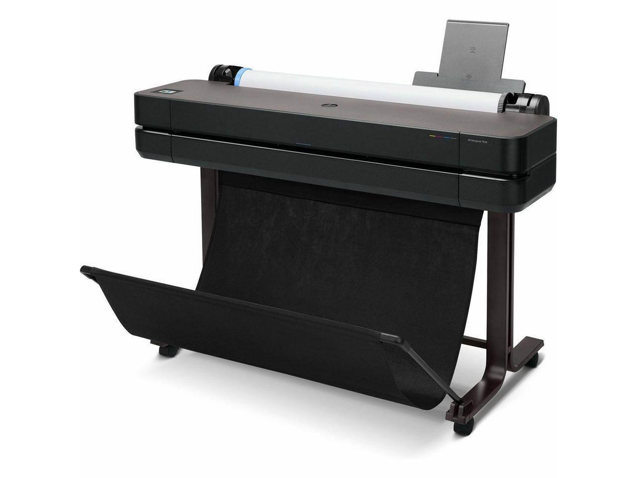 Alt View 1. HP - HP DesignJet T630 Large Format 36-inch Plotter Printer with Auto Sheet Feeder, Media Bin & Stand (5HB11D).