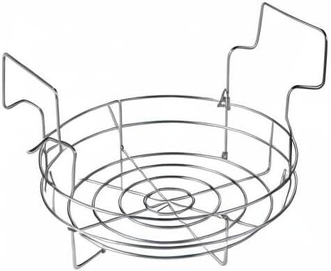 Front. Cook N Home - Professional 12-inch Stainless Steel Steamer Canning Rack, Holds 8 Pint or 7 Quart Jars - silver.