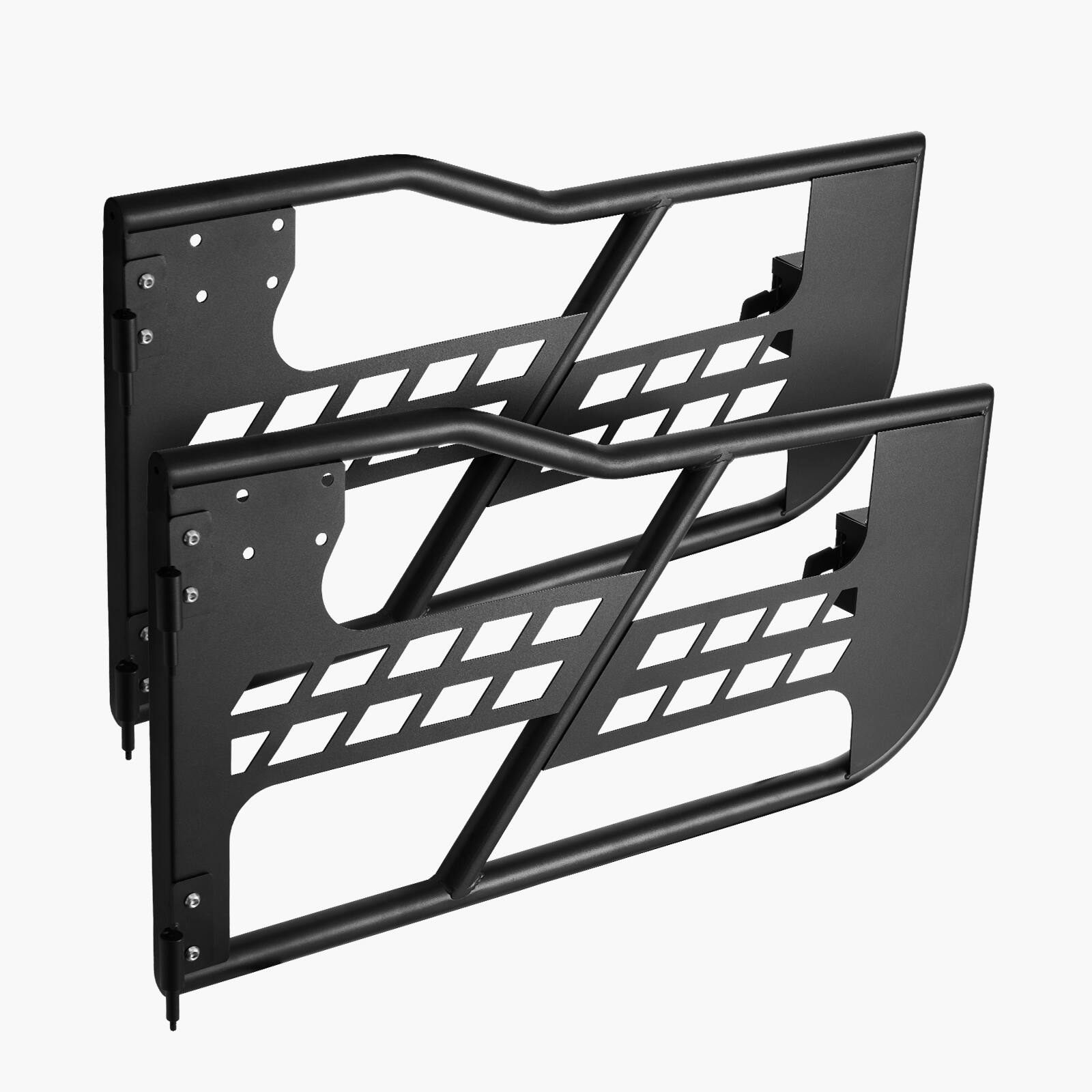 Alt View 5. VEVOR - Jeep Tube Doors, 2-Door, Hunting Style Jeep Tubular Door with Heavy-Duty Hinges & OE Latch, Jeep Doors with Rubber Pads - Black.