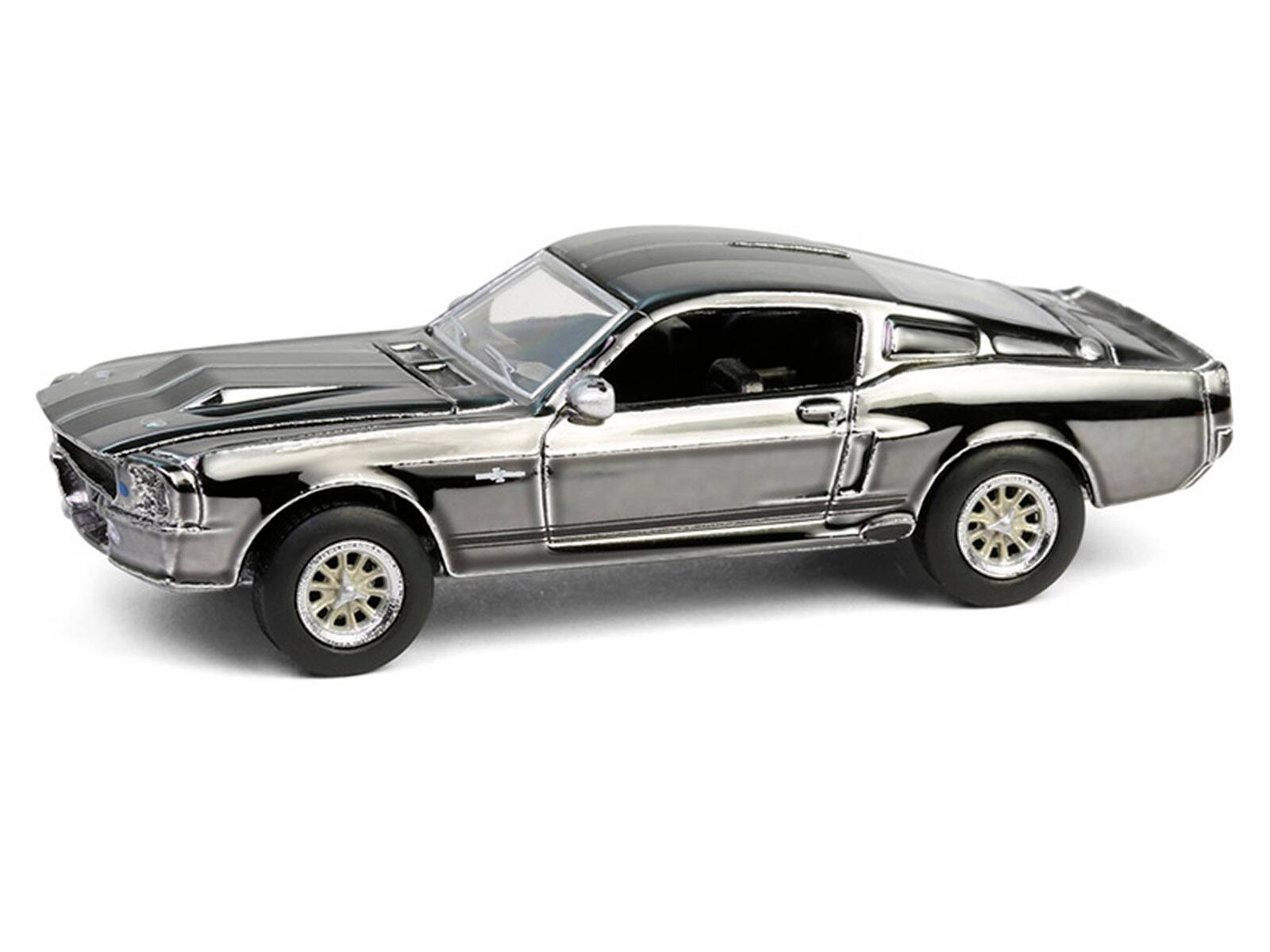 Alt View 1. Greenlight - 1967 Ford Mustang "Eleanor" Silver Chrome Edition "Gone in Sixty Seconds" (2000) Movie 1/64 Model Car by Greenlight.
