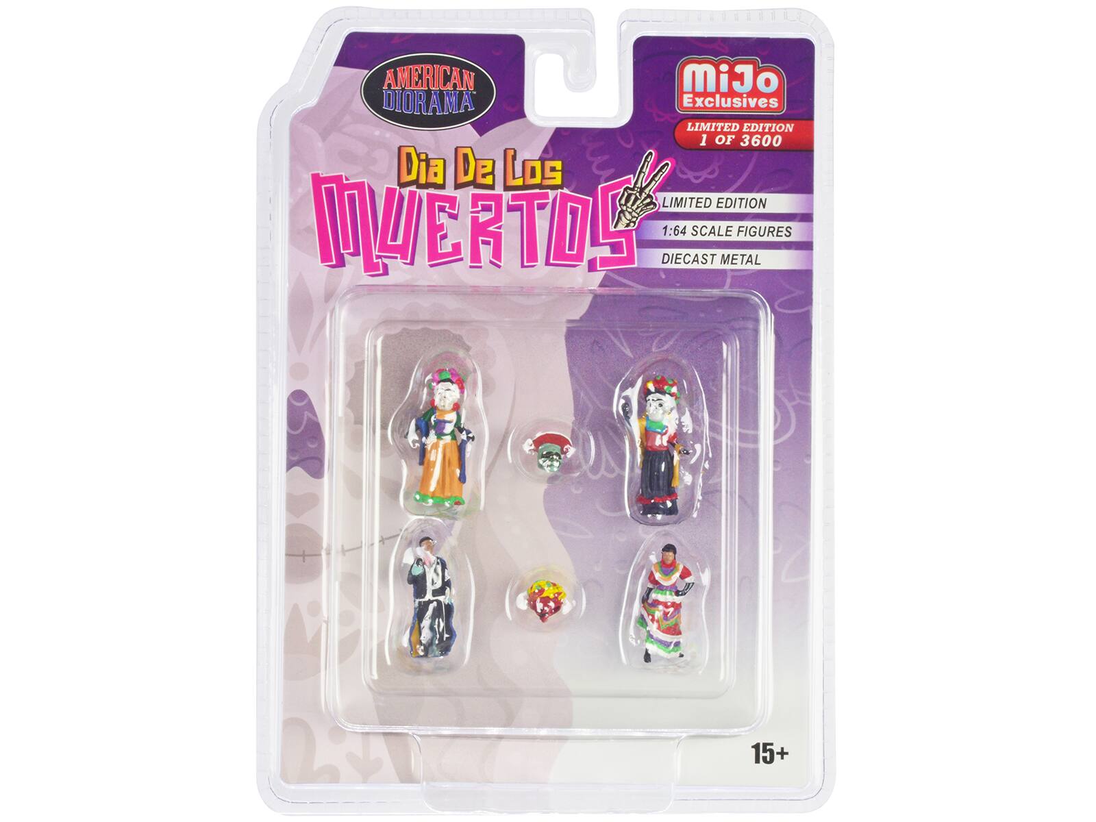 AMERICAN DIORAMA Exclusives LIMITED EDITION 1 OF 3600 Dia De Los Muertos DIECAST 1:64 SCALE METAL FIGURES  
15+