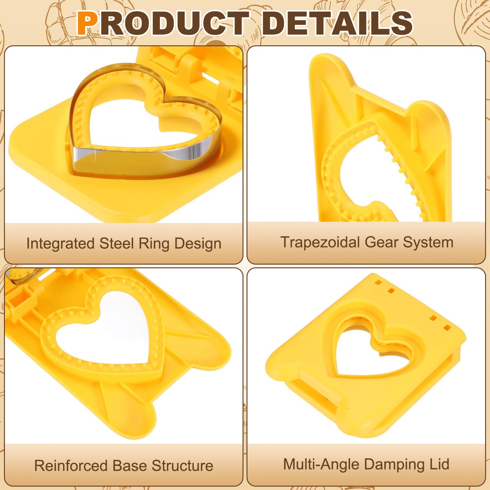 PRODUCT DETAILS

- Integrated Steel Ring Design
- Trapezoidal Gear System
- Reinforced Base Structure
- Multi-Angle Damping Lid